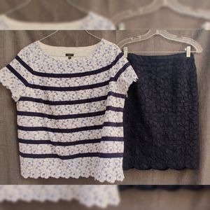 Fun 2 piece Talbott's Embroidered Top/skirt set